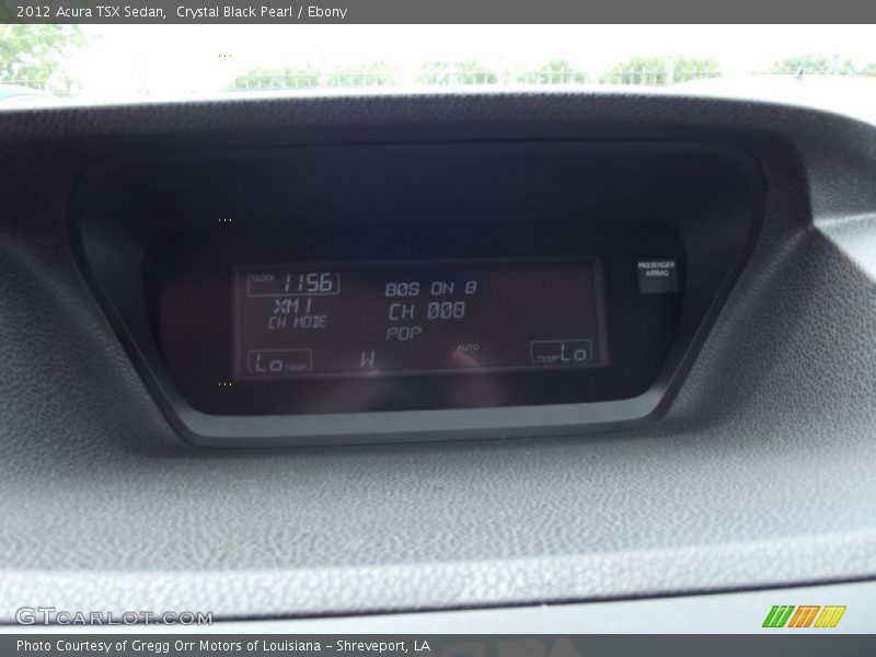 Crystal Black Pearl / Ebony 2012 Acura TSX Sedan