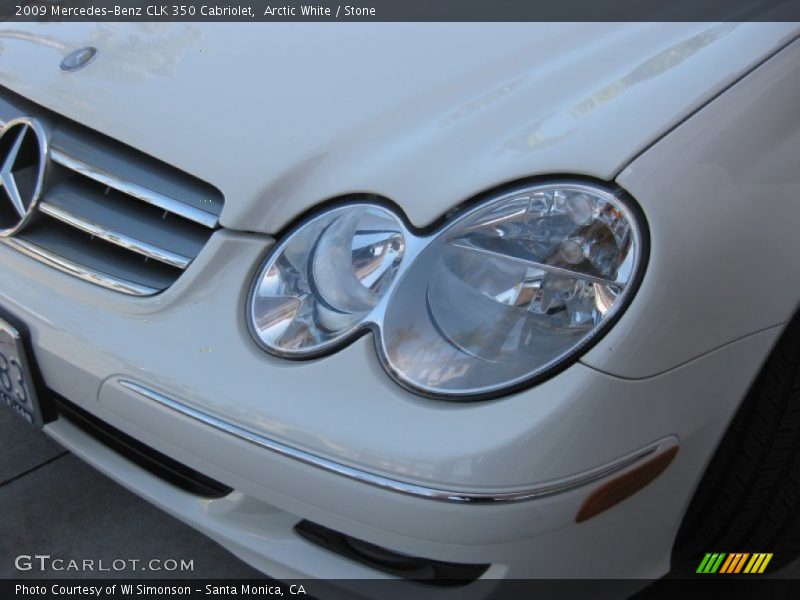 Arctic White / Stone 2009 Mercedes-Benz CLK 350 Cabriolet