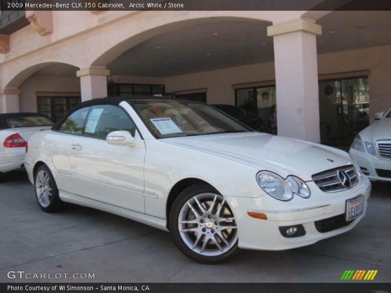 Arctic White / Stone 2009 Mercedes-Benz CLK 350 Cabriolet
