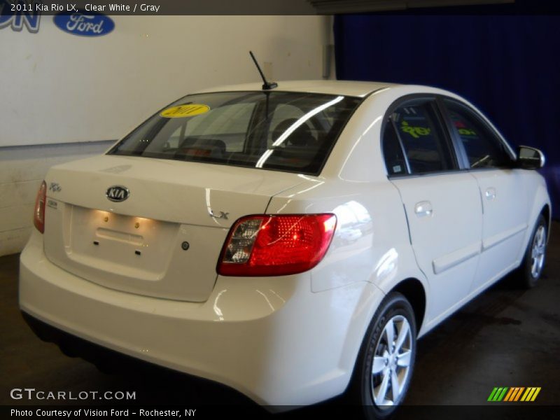 Clear White / Gray 2011 Kia Rio LX