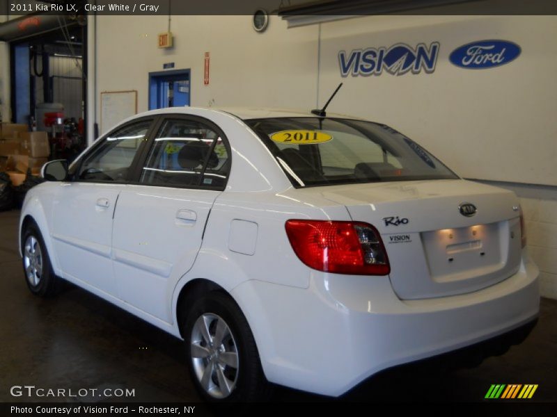 Clear White / Gray 2011 Kia Rio LX