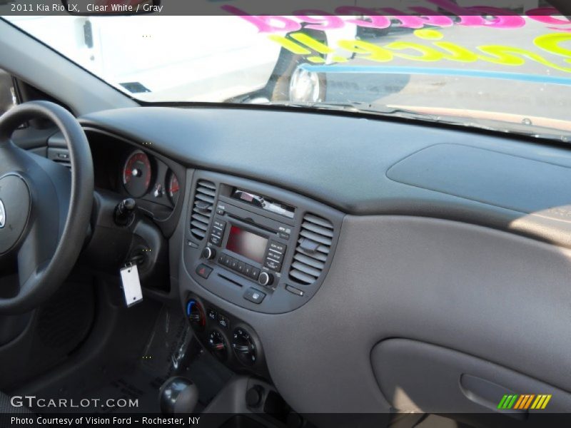 Clear White / Gray 2011 Kia Rio LX