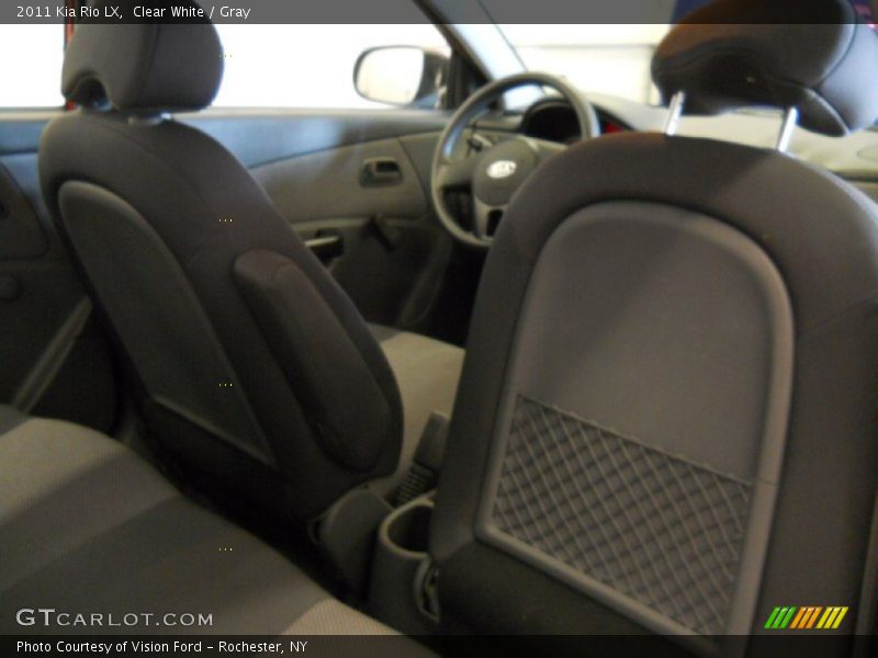 Clear White / Gray 2011 Kia Rio LX