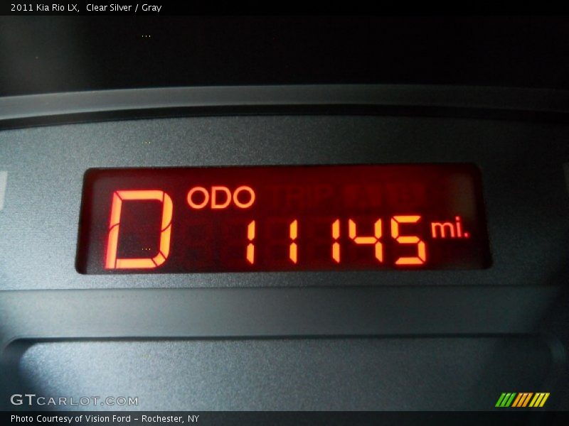 Clear Silver / Gray 2011 Kia Rio LX