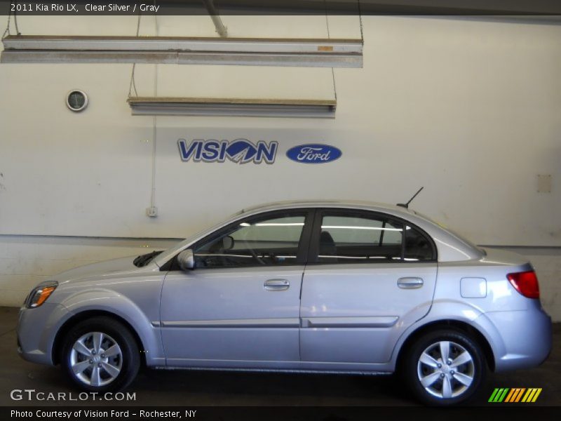 Clear Silver / Gray 2011 Kia Rio LX