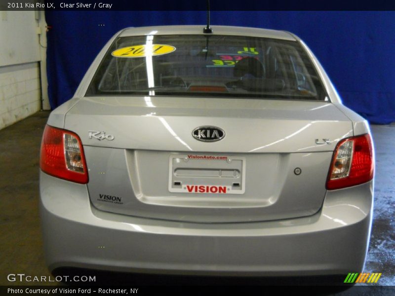 Clear Silver / Gray 2011 Kia Rio LX