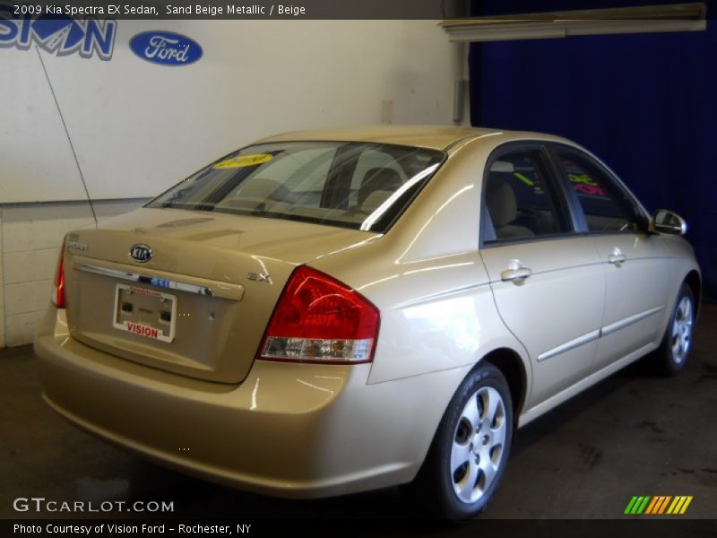 Sand Beige Metallic / Beige 2009 Kia Spectra EX Sedan