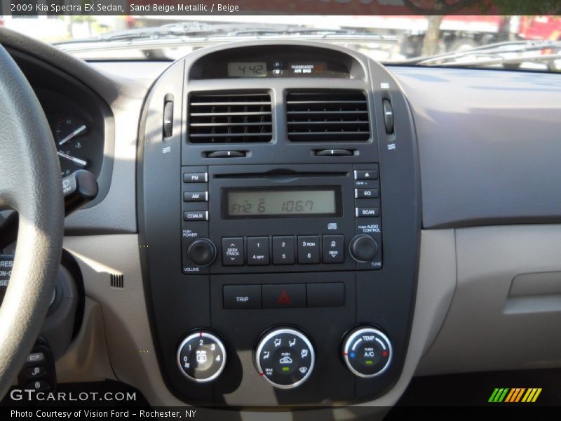 Controls of 2009 Spectra EX Sedan