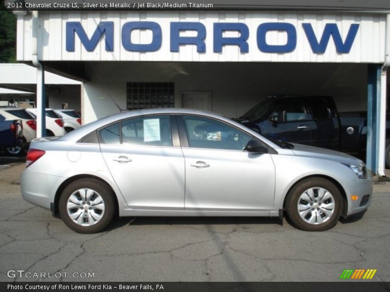 Silver Ice Metallic / Jet Black/Medium Titanium 2012 Chevrolet Cruze LS