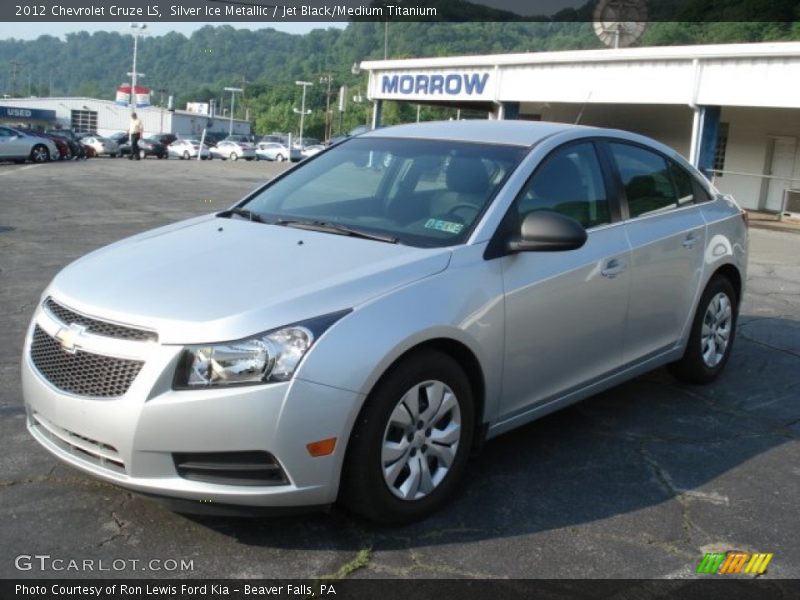 Silver Ice Metallic / Jet Black/Medium Titanium 2012 Chevrolet Cruze LS