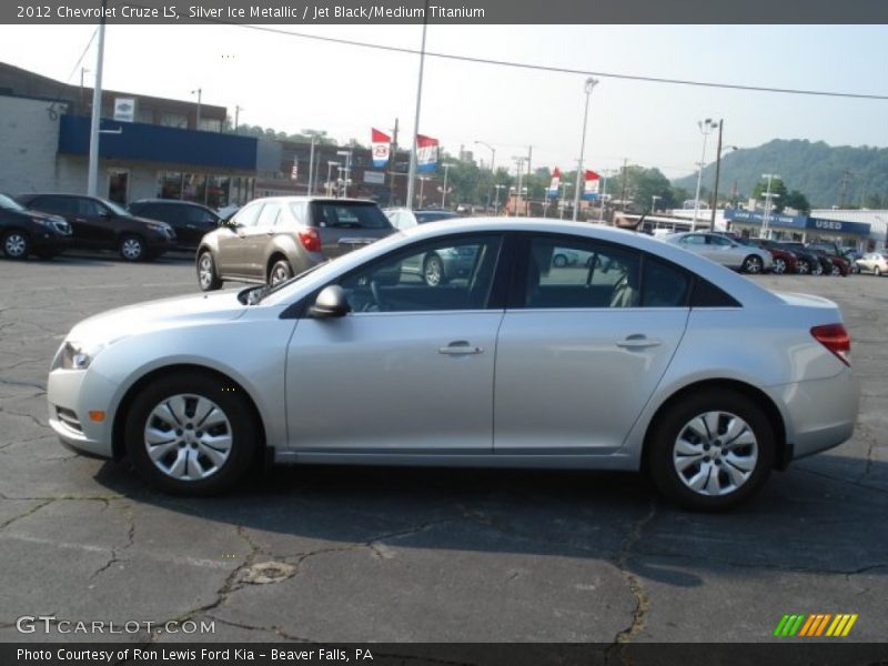 Silver Ice Metallic / Jet Black/Medium Titanium 2012 Chevrolet Cruze LS