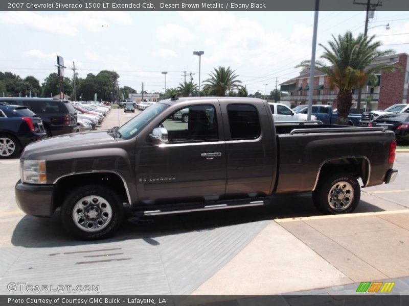 Desert Brown Metallic / Ebony Black 2007 Chevrolet Silverado 1500 LT Extended Cab