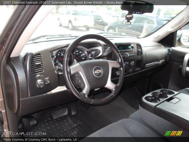 Desert Brown Metallic / Ebony Black 2007 Chevrolet Silverado 1500 LT Extended Cab