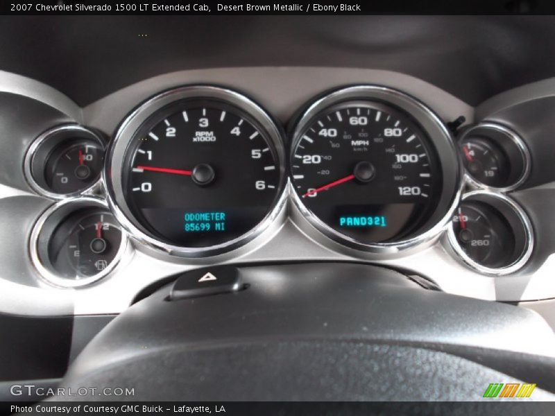 Desert Brown Metallic / Ebony Black 2007 Chevrolet Silverado 1500 LT Extended Cab
