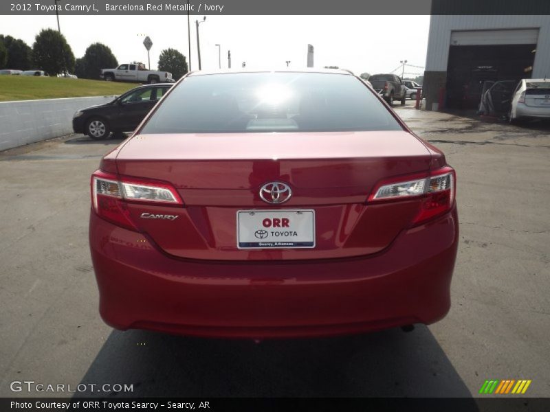 Barcelona Red Metallic / Ivory 2012 Toyota Camry L