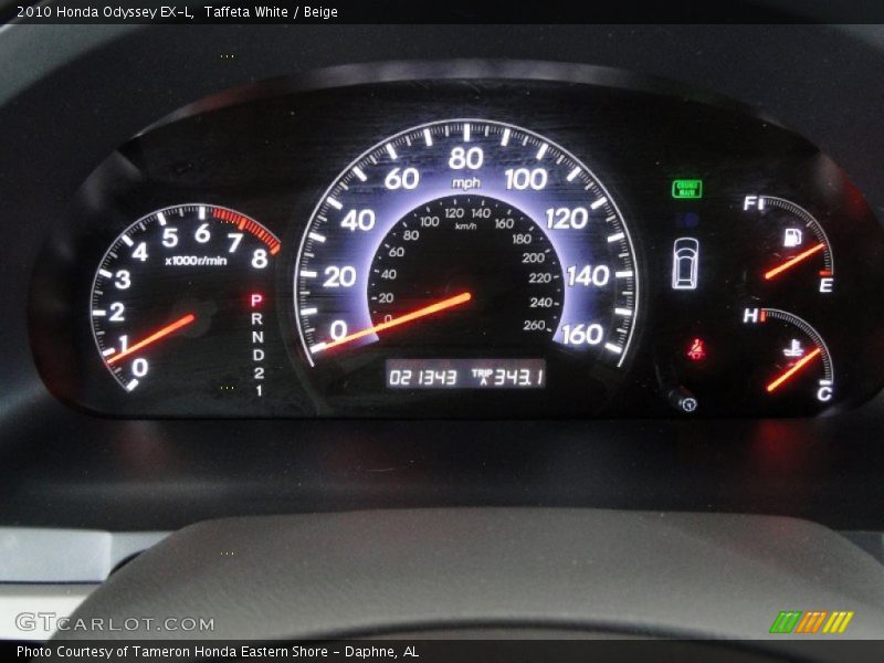 Taffeta White / Beige 2010 Honda Odyssey EX-L