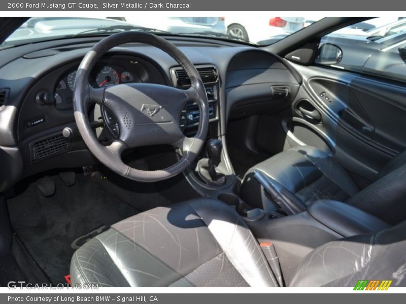 Silver Metallic / Dark Charcoal 2000 Ford Mustang GT Coupe