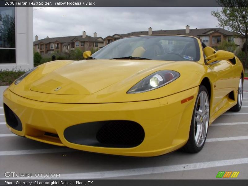 Yellow Modena / Black 2008 Ferrari F430 Spider