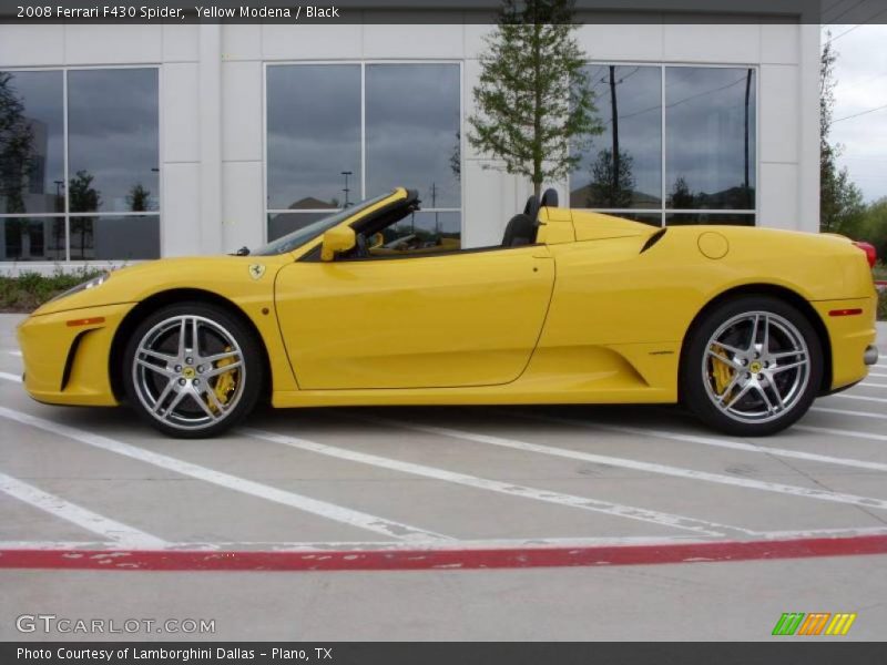 Yellow Modena / Black 2008 Ferrari F430 Spider