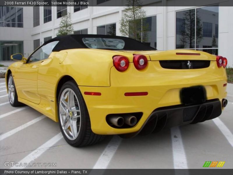 Yellow Modena / Black 2008 Ferrari F430 Spider