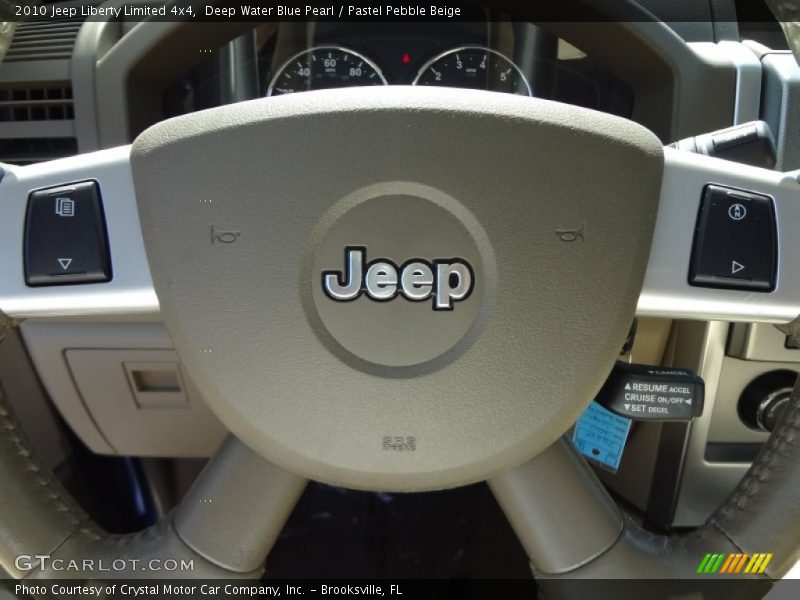 Deep Water Blue Pearl / Pastel Pebble Beige 2010 Jeep Liberty Limited 4x4