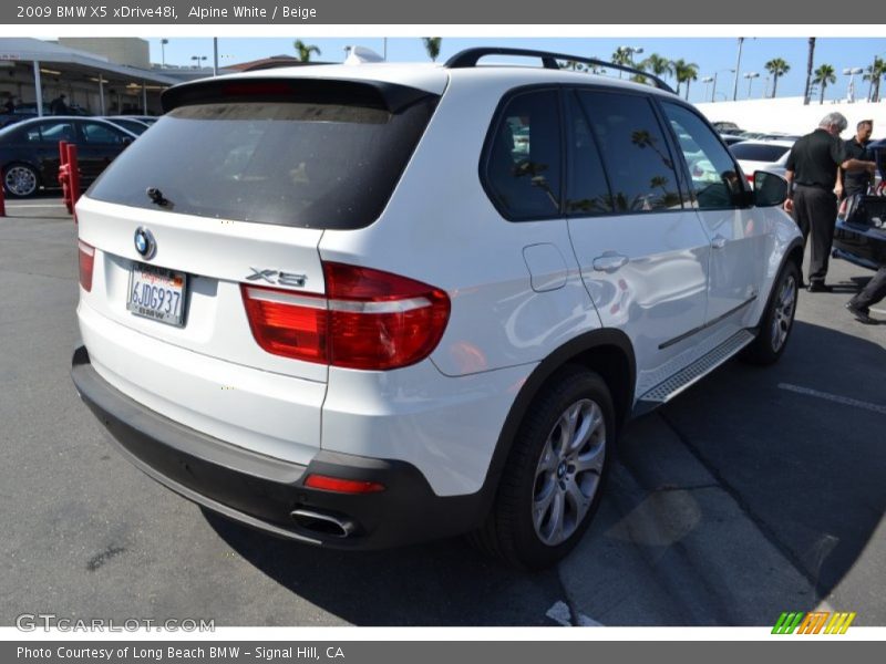 Alpine White / Beige 2009 BMW X5 xDrive48i