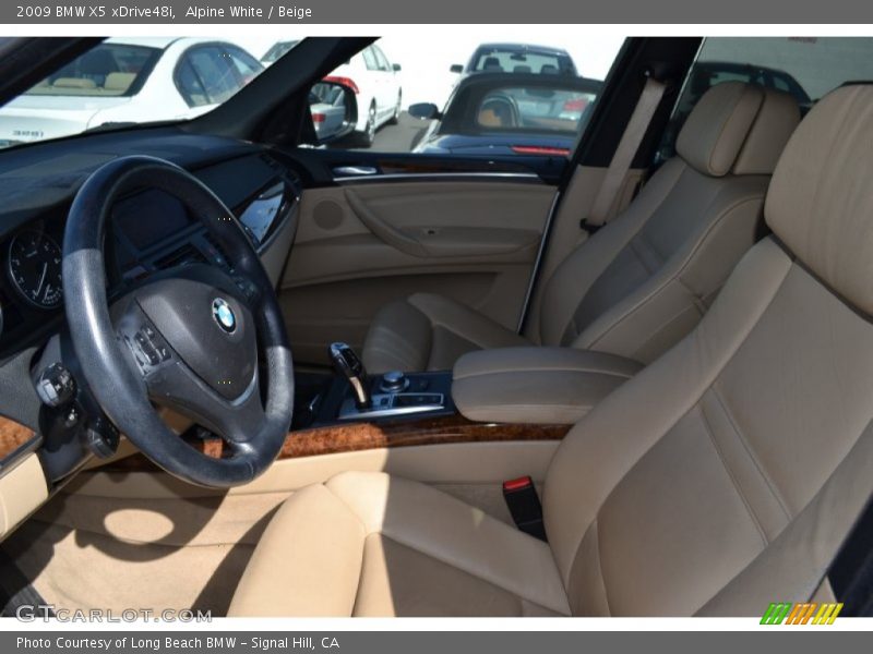 Alpine White / Beige 2009 BMW X5 xDrive48i