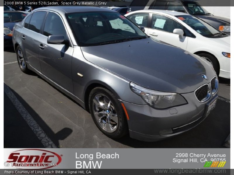 Space Grey Metallic / Grey 2008 BMW 5 Series 528i Sedan