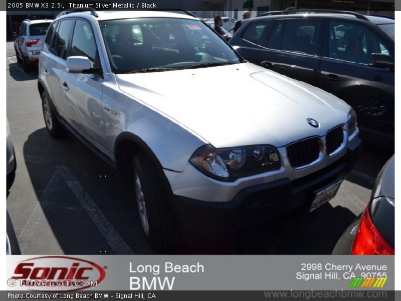 Titanium Silver Metallic / Black 2005 BMW X3 2.5i