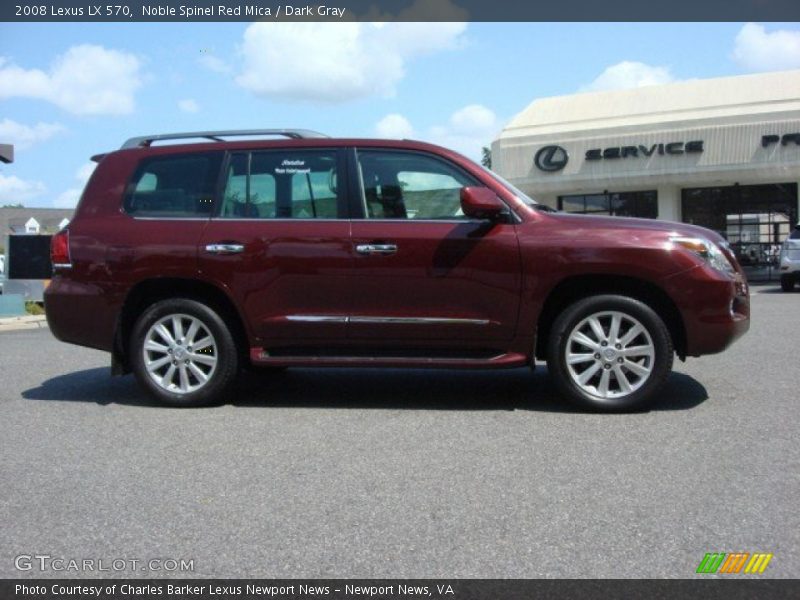 Noble Spinel Red Mica / Dark Gray 2008 Lexus LX 570