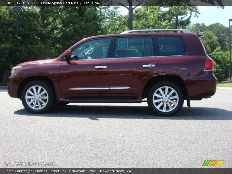 Noble Spinel Red Mica / Dark Gray 2008 Lexus LX 570