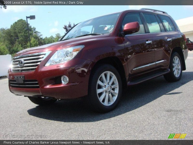 Noble Spinel Red Mica / Dark Gray 2008 Lexus LX 570