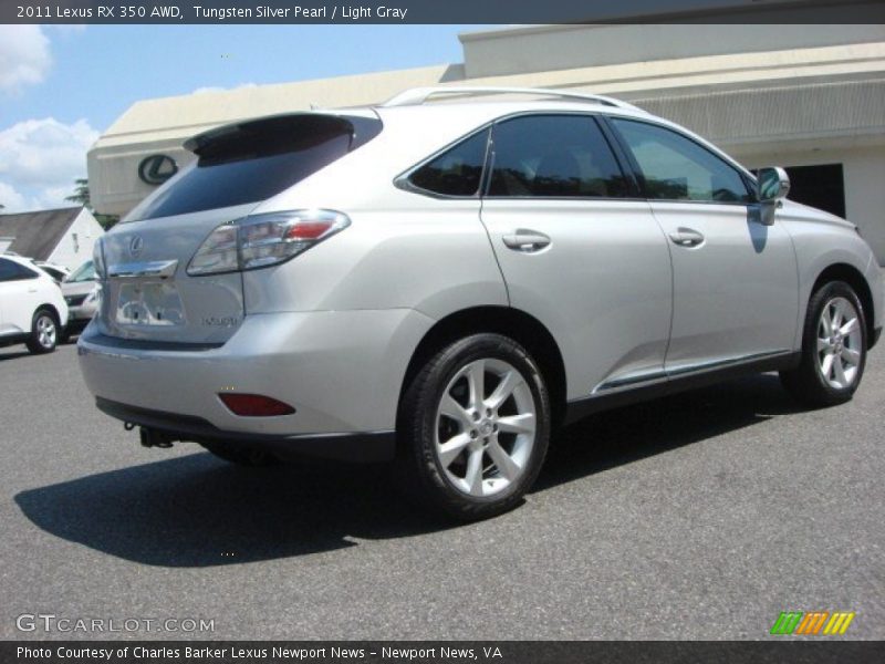 Tungsten Silver Pearl / Light Gray 2011 Lexus RX 350 AWD