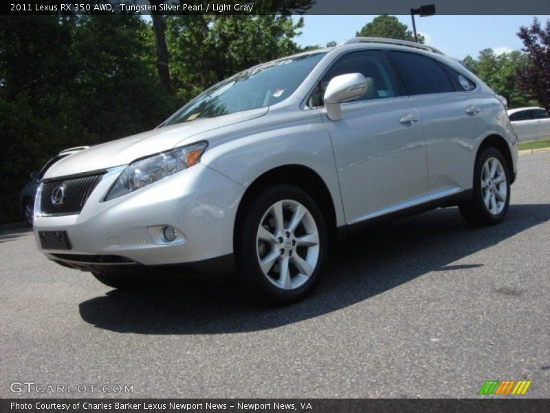 Tungsten Silver Pearl / Light Gray 2011 Lexus RX 350 AWD