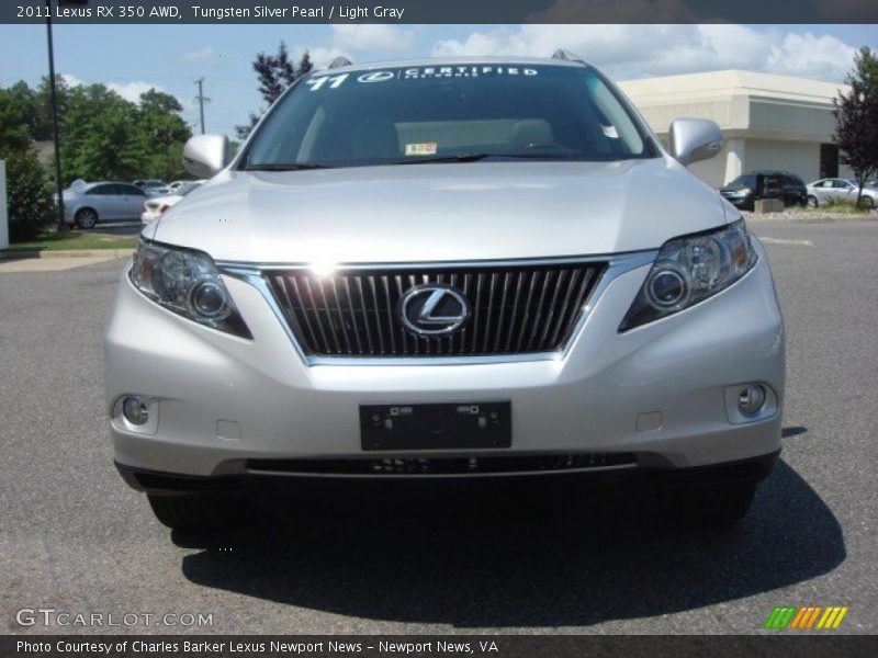 Tungsten Silver Pearl / Light Gray 2011 Lexus RX 350 AWD