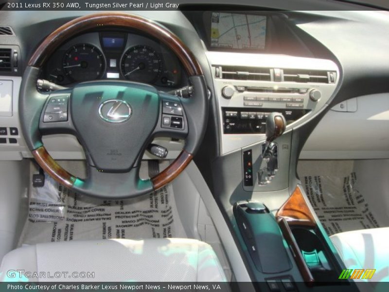 Tungsten Silver Pearl / Light Gray 2011 Lexus RX 350 AWD