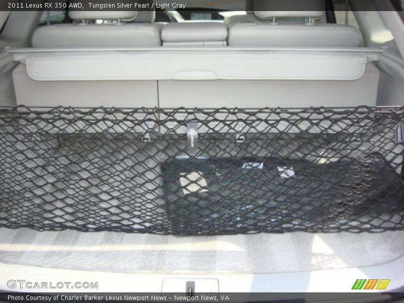 Tungsten Silver Pearl / Light Gray 2011 Lexus RX 350 AWD