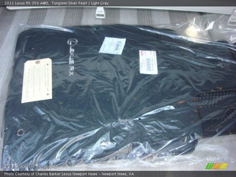 Tungsten Silver Pearl / Light Gray 2011 Lexus RX 350 AWD