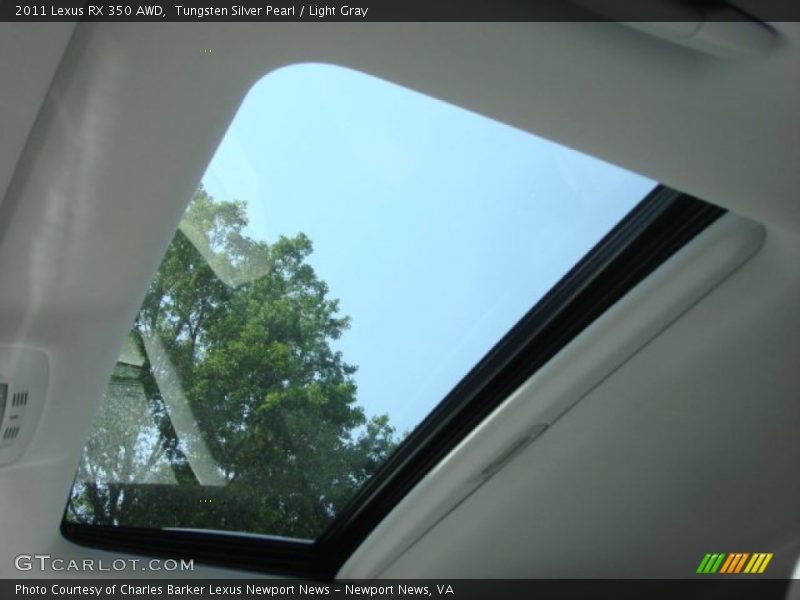 Tungsten Silver Pearl / Light Gray 2011 Lexus RX 350 AWD