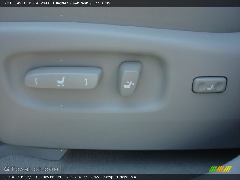 Tungsten Silver Pearl / Light Gray 2011 Lexus RX 350 AWD