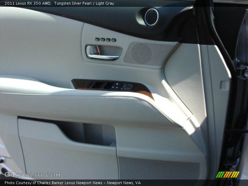 Tungsten Silver Pearl / Light Gray 2011 Lexus RX 350 AWD