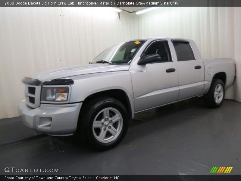 Bright Silver Metallic / Dark Slate Gray/Medium Slate Gray 2008 Dodge Dakota Big Horn Crew Cab