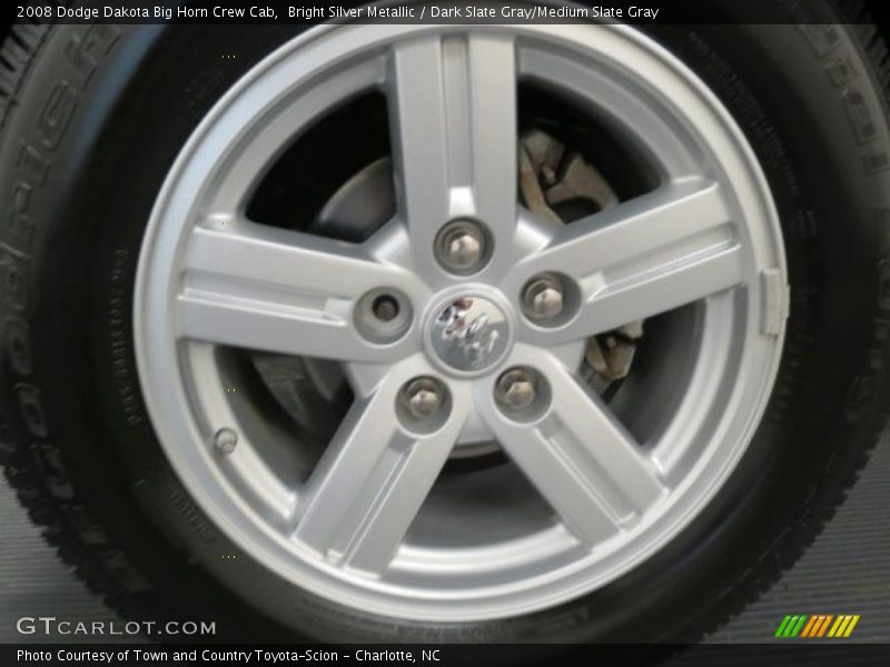 Bright Silver Metallic / Dark Slate Gray/Medium Slate Gray 2008 Dodge Dakota Big Horn Crew Cab