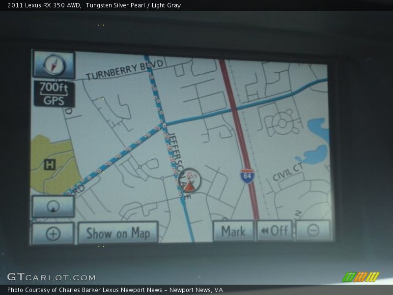 Tungsten Silver Pearl / Light Gray 2011 Lexus RX 350 AWD
