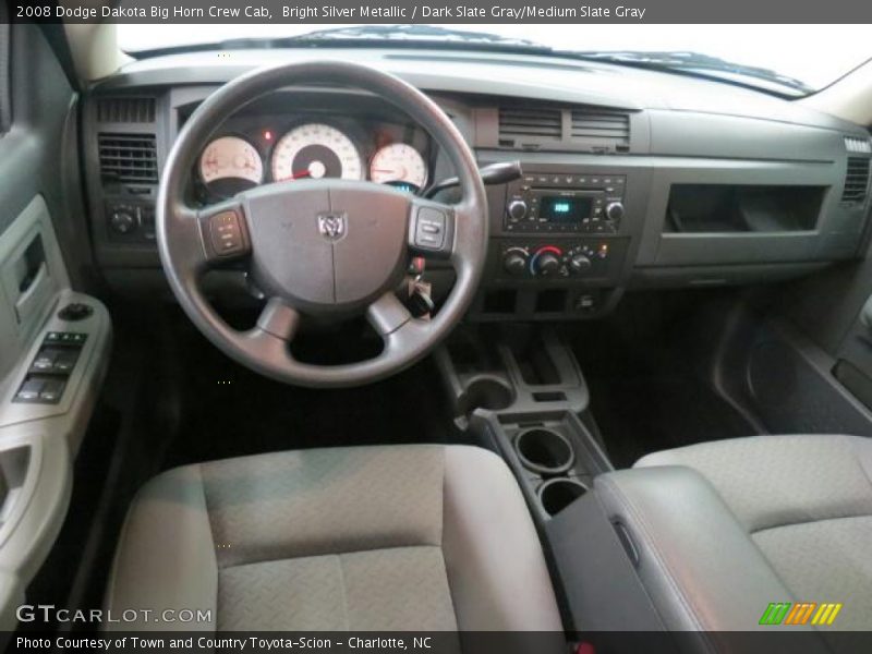 Bright Silver Metallic / Dark Slate Gray/Medium Slate Gray 2008 Dodge Dakota Big Horn Crew Cab