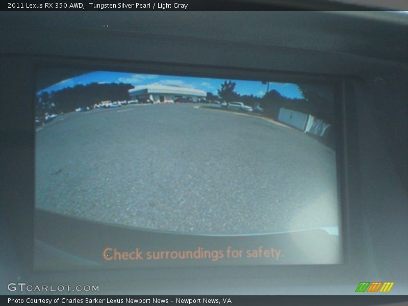 Tungsten Silver Pearl / Light Gray 2011 Lexus RX 350 AWD