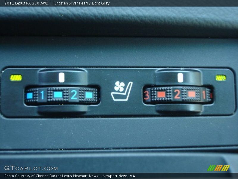 Tungsten Silver Pearl / Light Gray 2011 Lexus RX 350 AWD