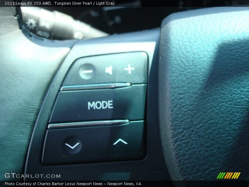 Tungsten Silver Pearl / Light Gray 2011 Lexus RX 350 AWD