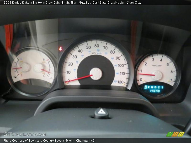 Bright Silver Metallic / Dark Slate Gray/Medium Slate Gray 2008 Dodge Dakota Big Horn Crew Cab