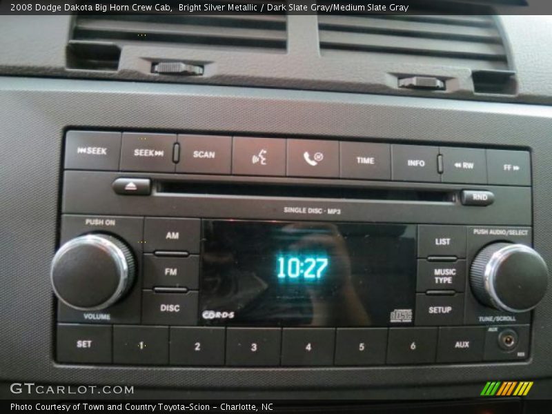 Bright Silver Metallic / Dark Slate Gray/Medium Slate Gray 2008 Dodge Dakota Big Horn Crew Cab